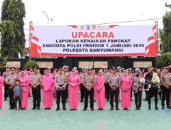 73 Anggota Polresta Banyuwangi Naik Pangkat, Kapolresta Beri Motivasi