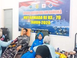 Lanal Banyuwangi Gelar Donor Darah di Puger, Jember, Peringati Hari Armada RI