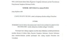 Tak Ada Tanggapan, Wahyu Ajukan PSI Pemdes Ngaglik Kasiman ke Komisi Informasi Jawa Timur