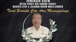 Kodim 0824 Jember Berduka Cita atas Meninggalnya PNS Bagian Penerangan, Siswandi
