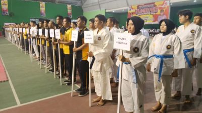 Tim Beladiri Polres Pasuruan Ikuti Kejuaraan Polri se-Jawa Timur di Polda Jatim