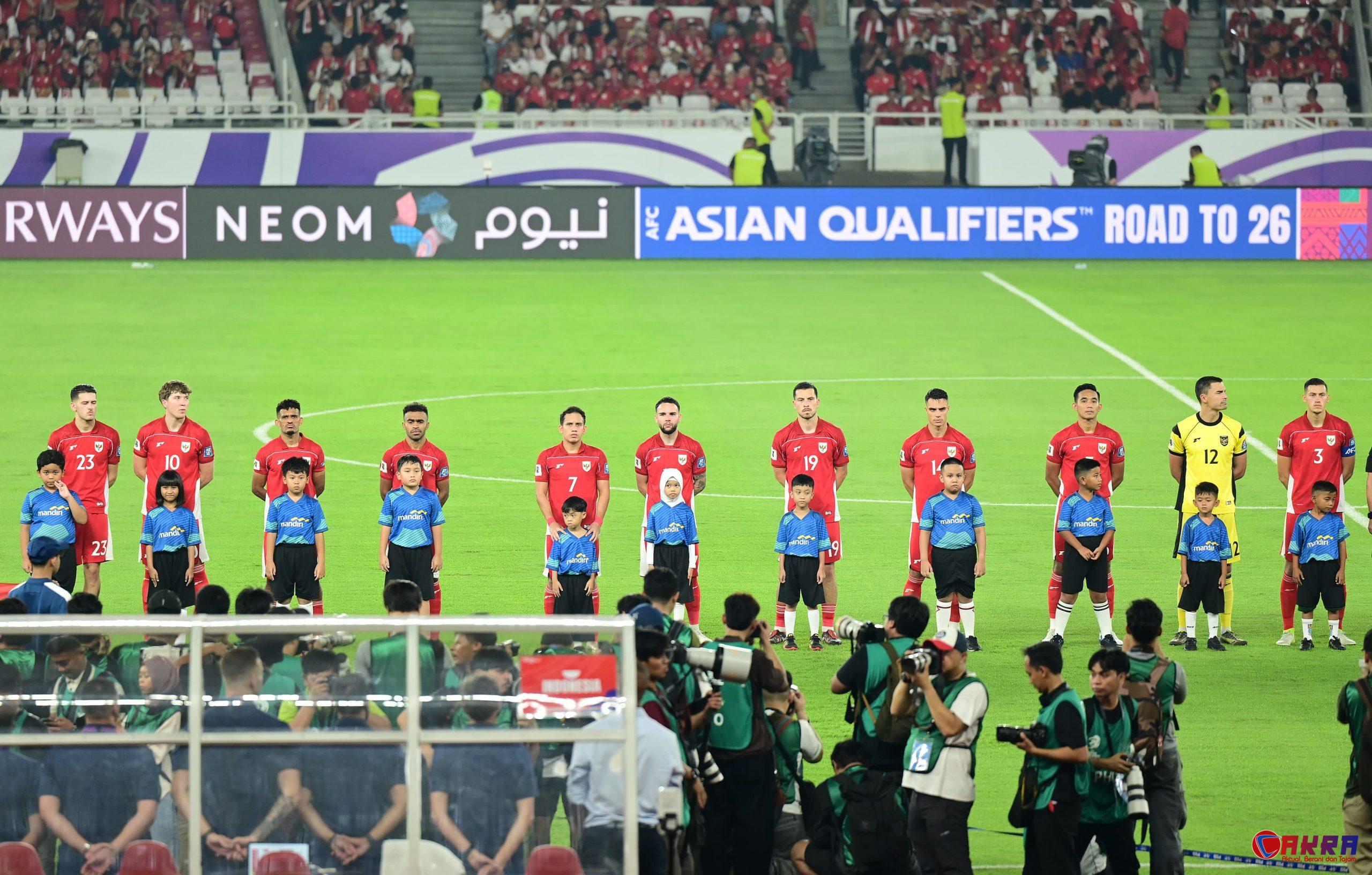 Timnas Indonesia menghadapi China pada laga Kualifikasi Piala Dunia 2026