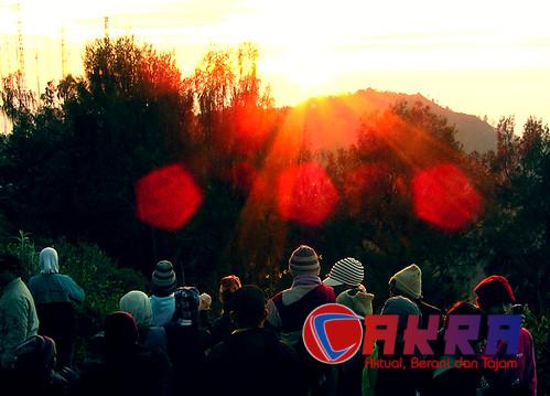 Panorama sunrise perbukitan sekitar Medan