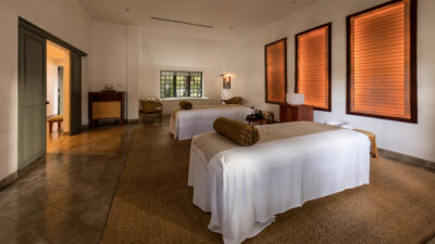 Spa massage parlor interior in luxury resort