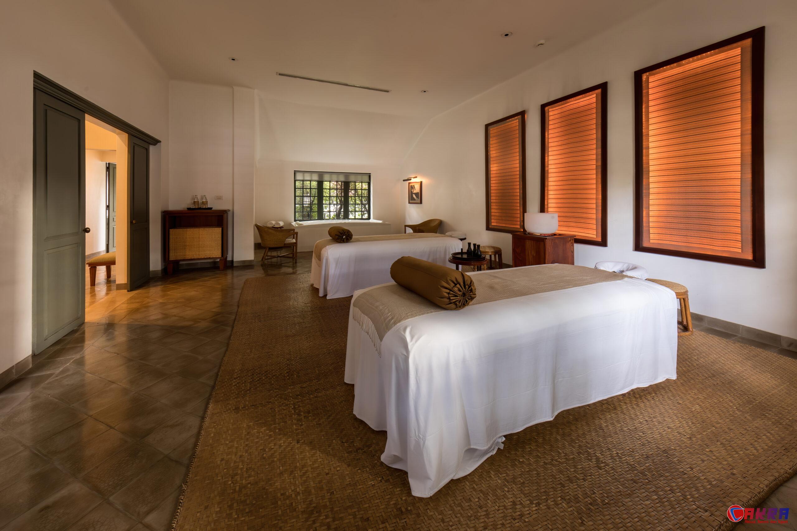Spa massage parlor interior in luxury resort